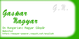 gaspar magyar business card