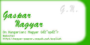 gaspar magyar business card